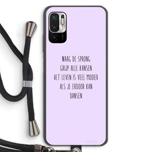 CaseCompany Sprong: Xiaomi Redmi Note 10 5G Transparant Hoesje met koord