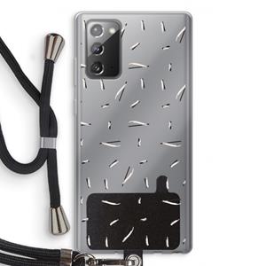 CaseCompany Hipster stripes: Samsung Galaxy Note 20 / Note 20 5G Transparant Hoesje met koord
