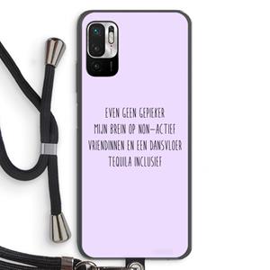 CaseCompany Tequila: Xiaomi Redmi Note 10 5G Transparant Hoesje met koord
