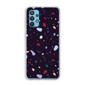 CaseCompany Dark Rounded Terrazzo: Samsung Galaxy A32 4G Transparant Hoesje
