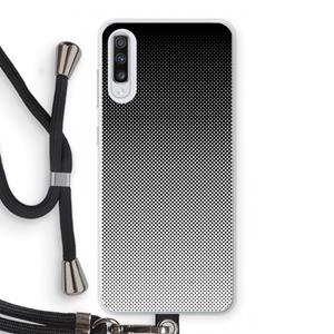 CaseCompany Musketon Halftone: Samsung Galaxy A70 Transparant Hoesje met koord