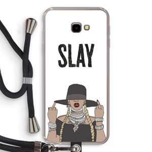 CaseCompany Slay All Day: Samsung Galaxy J4 Plus Transparant Hoesje met koord