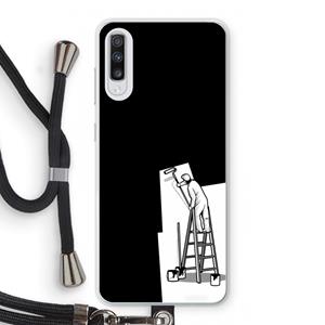 CaseCompany Musketon Painter: Samsung Galaxy A70 Transparant Hoesje met koord