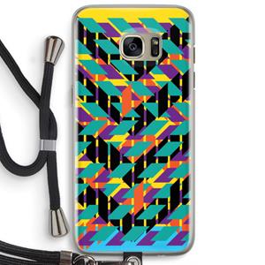 CaseCompany Skew Bee 1: Samsung Galaxy S7 Edge Transparant Hoesje met koord
