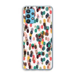 CaseCompany Tropical Dots: Samsung Galaxy A32 4G Transparant Hoesje