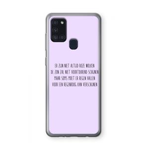CaseCompany Regenboog: Samsung Galaxy A21s Transparant Hoesje