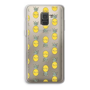 CaseCompany Ananas: Samsung Galaxy A8 (2018) Transparant Hoesje