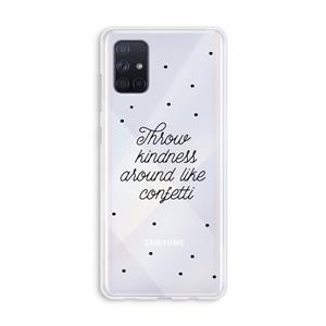 CaseCompany Confetti: Galaxy A71 Transparant Hoesje