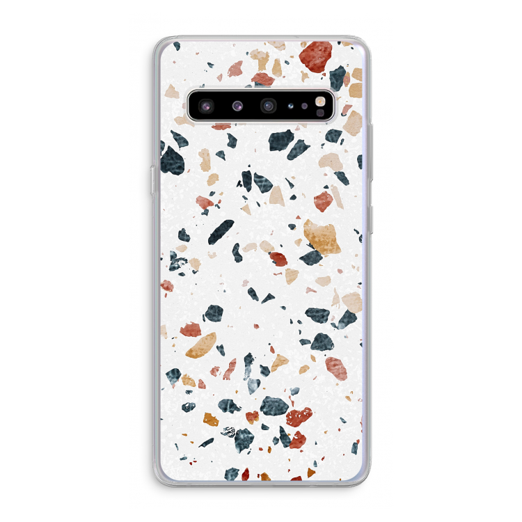 CaseCompany Terrazzo N°4: Samsung Galaxy S10 5G Transparant Hoesje