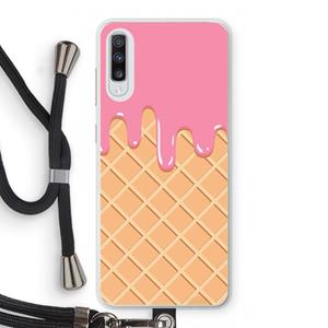 CaseCompany Ice cream: Samsung Galaxy A70 Transparant Hoesje met koord