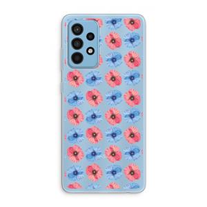 CaseCompany Klaproosjes: Samsung Galaxy A52 Transparant Hoesje