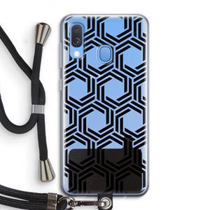 CaseCompany Geometrisch patroon: Samsung Galaxy A40 Transparant Hoesje met koord