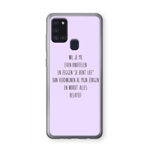 CaseCompany Relatief: Samsung Galaxy A21s Transparant Hoesje