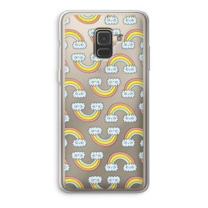 CaseCompany Regenboog: Samsung Galaxy A8 (2018) Transparant Hoesje