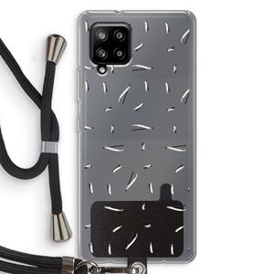 CaseCompany Hipster stripes: Samsung Galaxy A42 5G Transparant Hoesje met koord