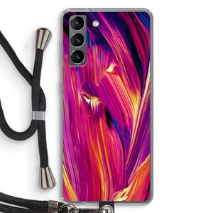 CaseCompany Phoenix: Samsung Galaxy S21 Transparant Hoesje met koord