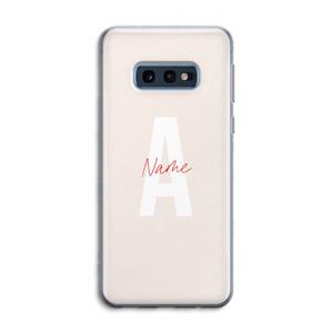 CaseCompany Strawberry Milkshake: Samsung Galaxy S10e Transparant Hoesje