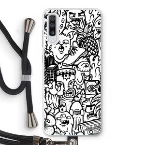 CaseCompany Vexx Mixtape #2: Samsung Galaxy A70 Transparant Hoesje met koord
