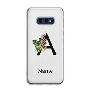 CaseCompany Charcoal Flora: Samsung Galaxy S10e Transparant Hoesje