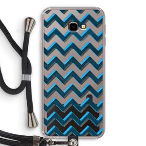 CaseCompany Onderbroken lijn: Samsung Galaxy J4 Plus Transparant Hoesje met koord