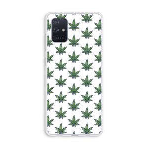 CaseCompany Weed: Galaxy A71 Transparant Hoesje