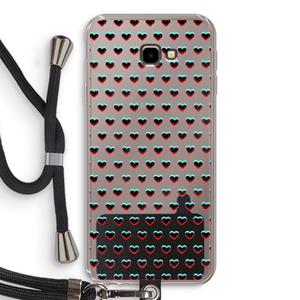 CaseCompany Hartjes: Samsung Galaxy J4 Plus Transparant Hoesje met koord