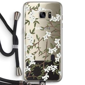 CaseCompany Blossoming spring: Samsung Galaxy S7 Edge Transparant Hoesje met koord