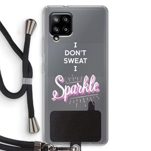 CaseCompany Sparkle quote: Samsung Galaxy A42 5G Transparant Hoesje met koord