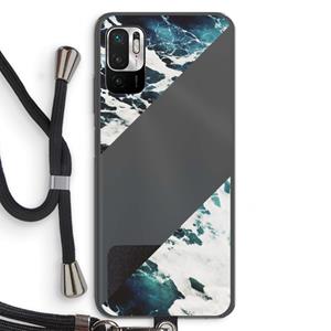 CaseCompany Golven: Xiaomi Redmi Note 10 5G Transparant Hoesje met koord