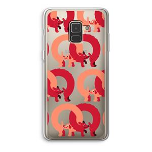 CaseCompany Dogs: Samsung Galaxy A8 (2018) Transparant Hoesje