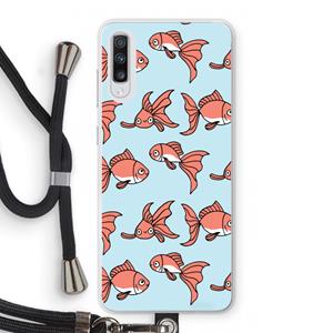 CaseCompany Blub: Samsung Galaxy A70 Transparant Hoesje met koord