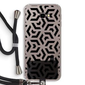 CaseCompany Crazy pattern: Samsung Galaxy J4 Plus Transparant Hoesje met koord