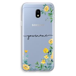 CaseCompany Gele bloemen: Samsung Galaxy J3 (2017) Transparant Hoesje