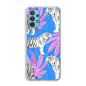 CaseCompany Tijger: Samsung Galaxy A32 4G Transparant Hoesje