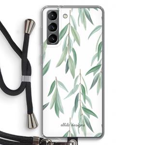CaseCompany Branch up your life: Samsung Galaxy S21 Transparant Hoesje met koord