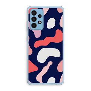 CaseCompany Memphis Shapes Pink: Samsung Galaxy A52 Transparant Hoesje