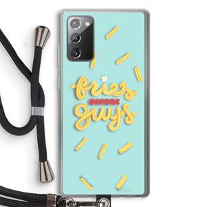 CaseCompany Always fries: Samsung Galaxy Note 20 / Note 20 5G Transparant Hoesje met koord