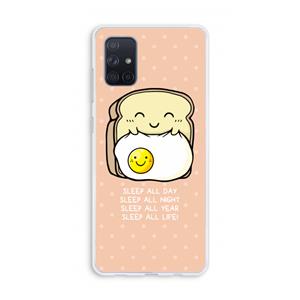 CaseCompany Sleep All Day: Galaxy A71 Transparant Hoesje