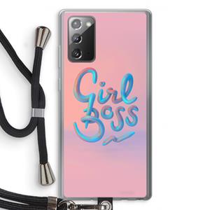 CaseCompany Girl boss: Samsung Galaxy Note 20 / Note 20 5G Transparant Hoesje met koord