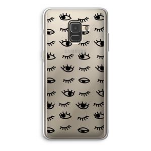 CaseCompany Eye pattern #2: Samsung Galaxy A8 (2018) Transparant Hoesje