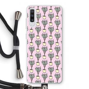CaseCompany Boompje: Samsung Galaxy A70 Transparant Hoesje met koord