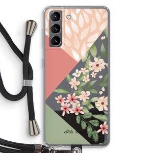 CaseCompany Sweet heaven geometrics: Samsung Galaxy S21 Transparant Hoesje met koord