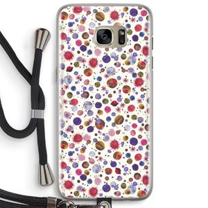 CaseCompany Planets Space: Samsung Galaxy S7 Edge Transparant Hoesje met koord