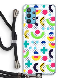 CaseCompany 8-bit N°1: Samsung Galaxy A32 4G Transparant Hoesje met koord
