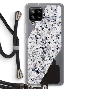 CaseCompany Gespikkelde marmer: Samsung Galaxy A42 5G Transparant Hoesje met koord