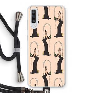 CaseCompany Pop Some Kim: Samsung Galaxy A70 Transparant Hoesje met koord