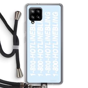 CaseCompany Hotline bling blue: Samsung Galaxy A42 5G Transparant Hoesje met koord