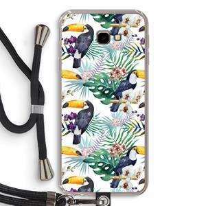 CaseCompany Tukans: Samsung Galaxy J4 Plus Transparant Hoesje met koord