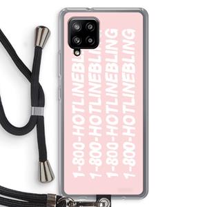 CaseCompany Hotline bling pink: Samsung Galaxy A42 5G Transparant Hoesje met koord