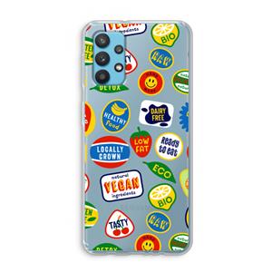 CaseCompany Fruitsticker: Samsung Galaxy A32 4G Transparant Hoesje